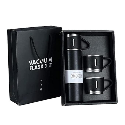 Velocious® Stainless Steel Thermo 500ml/16.9oz Vacuum Insulated Bottle with 3 Cup for Coffee Hot Drink and Cold Drink Water Flask Velocious® Stainless Steel Thermo 500ml/16.9oz Vacuum Insulated Bottle with 3 Cup for Coffee Hot Drink and Cold Drink Water Flask