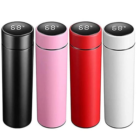 Stainless Steel Sports Water Bottle with LED Temperature Display, Double Wall Vacuum Insulated, 500 ML, Keeps Hot for 24 Hours Stainless Steel Sports Water Bottle with LED Temperature Display, Double Wall Vacuum Insulated, 500 ML, Keeps Hot for 24 Hours