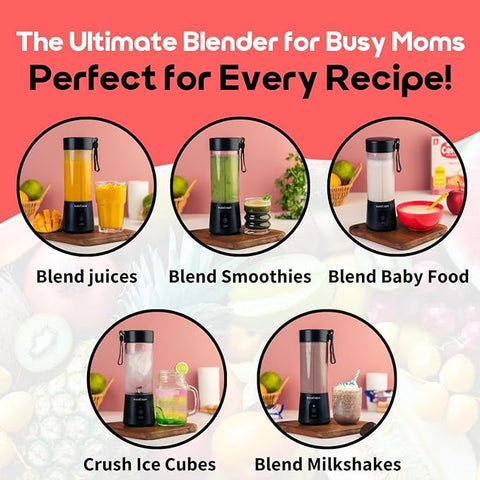 Portable Blender for Smoothie and Juices, Milk Shakes, Crushing Ice, USB Rechargeable Portable Blender for Smoothie and Juices, Milk Shakes, Crushing Ice, USB Rechargeable